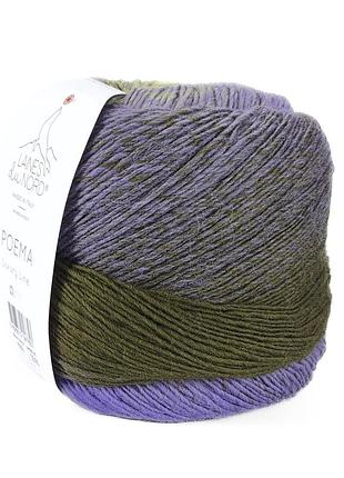 Пряжа poema/поэма, салатовый-фиолетовый-темно-серый 609, laines du nord