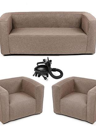 Комплект надувних меблів диван і 2 крісла коричневий sw-00002657