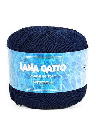 Пряжа fresh/фреш, темно-синий 08167, lana gatto