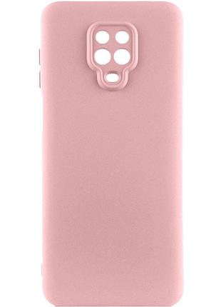 Чехол tpu getman liquid silk full camera для xiaomi redmi note 9s / note 9 pro / note 9 pro max розовый / pink