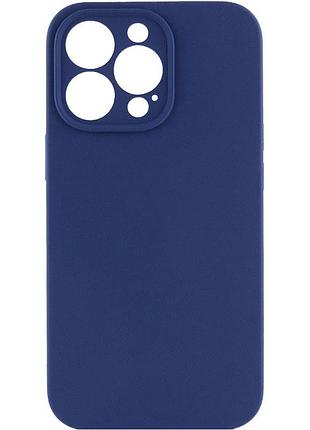 Чохол silicone case full camera protective (aa) no logo для apple iphone 16 pro (6.3") синій / deep navy