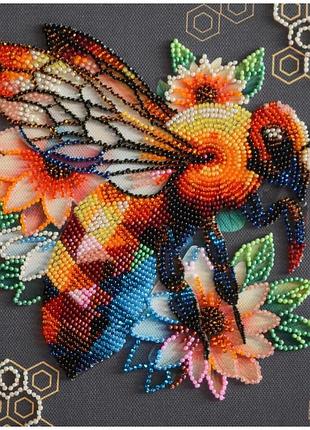 Набор мини для вышивки бисером "медовая мозаика" , 20х20 см