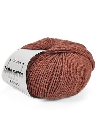 Пряжа feeling/филинг, коричневый 13737, lana gatto