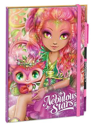 Блокнот черные листы делюкс хазелия nebulous stars с ручкой