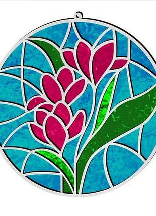 Набор для витражной живописи по номерам "весенние цветы"