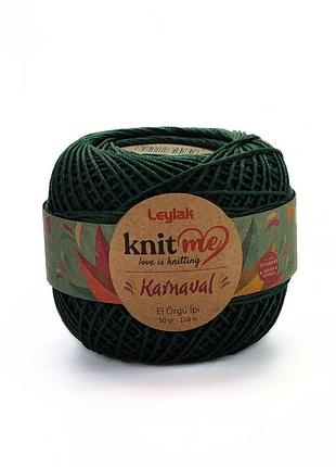 Пряжа karnaval/карнавал, темно-зелёный 00063, knit me