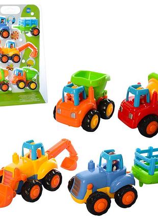 Набор игрушечных машинок стройтехника инерционные