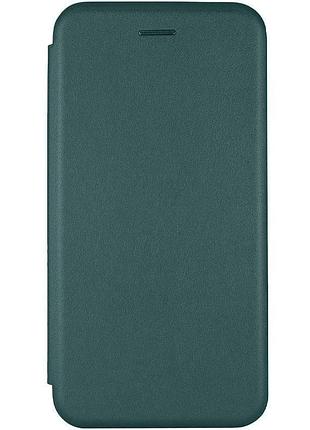Кожаный чехол-книжка classy для apple iphone 13 / 14 (6.1") зеленый