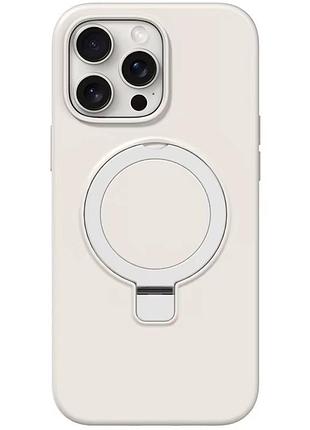 Чехол silicone case full protective no logo with ring для apple iphone 13 pro (6.1") white