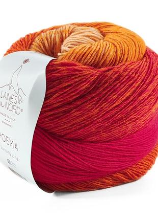 Пряжа poema/поэма, от персикового до малинового 306, laines du nord