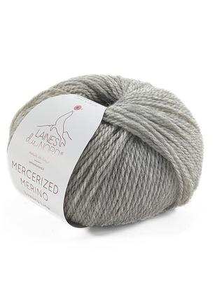 Пряжа mercerized merino/мерсеризед мерино, светло-серый 19, laines du nord