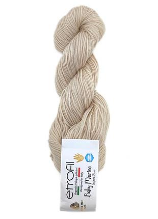 Пряжа baby merino/бэби мерино, светло-бежевый 77087, etrofil