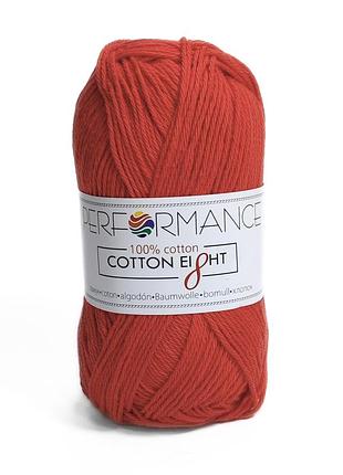 Пряжа cotton eight/коттон ейт, красный 1080, performance