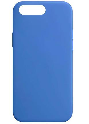 Чехол silicone case full protective (aa) no logo для apple iphone 7 plus / 8 plus (5.5") синий / capri blue