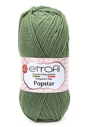 Пряжа popstar/попстар, світло-зелений 74067, etrofil
