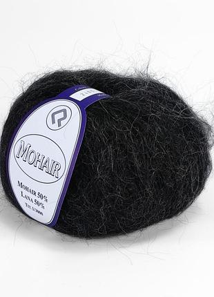 Пряжа mohair/мохер, антрацит 2466, campolmi
