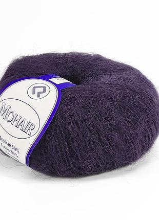 Пряжа mohair/мохер, баклажановый 2456, campolmi