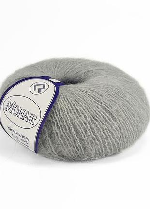Пряжа mohair/мохер, серая жемчужина 2463, campolmi
