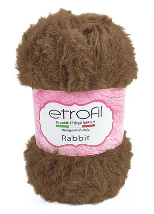 Пряжа rabbit/рэббит,коричневый 77115, etrofil
