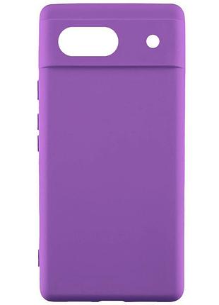 Чохол tpu getman liquid silk full camera для google pixel 6 фіолетовий / purple