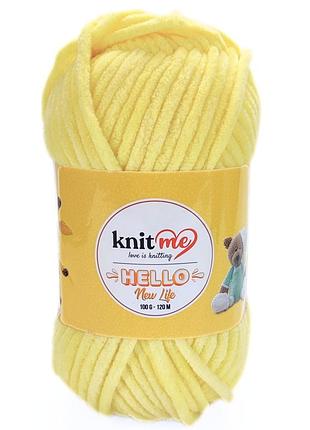 Пряжа hello/хеллоу, лимонный 916, knit me