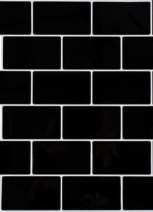 Самоклеющаяся полиуретановая плитка черный кирпич 305х305х1мм (d) sw-00001186