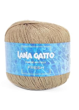 Пряжа fresh/фреш, бежевый 08899, lana gatto