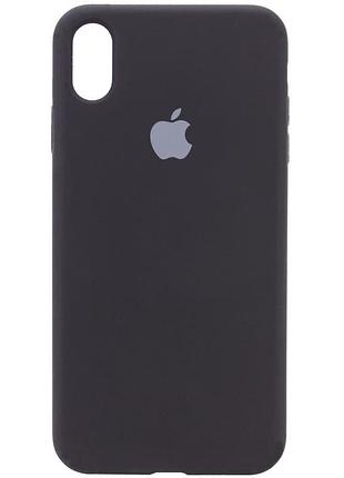 Чохол silicone case full protective (aa) для apple iphone x / xs (5.8") чорний / black