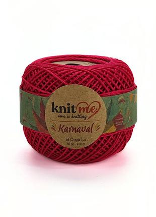 Пряжа karnaval/карнавал, розово-красный 01770, knit me
