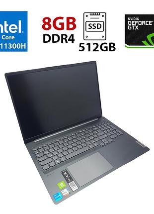 Ігровий ультрабук lenovo ideapad 5 / 16" (2560x1600) ips / intel core i5-11300h (4 (8) ядра по 2.6 - 4.4 ghz) / 8 gb ddr4 / 512 gb