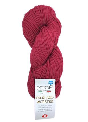 Пряжа falkland worsted/фолклэнд ворстэд,красный ruby 73162, etrofil