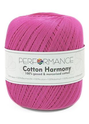 Пряжа cotton harmony/коттон гармони, ярко-розовый 0354, performance