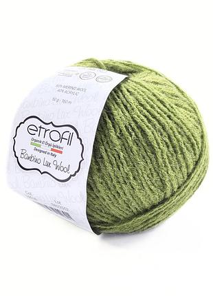 Пряжа bambino lux wool/бамбіно люкс вул, світло-зелений 70408, etrofil