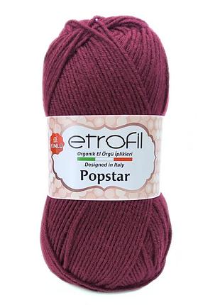 Пряжа popstar/попстар, вишневий 73143, etrofil