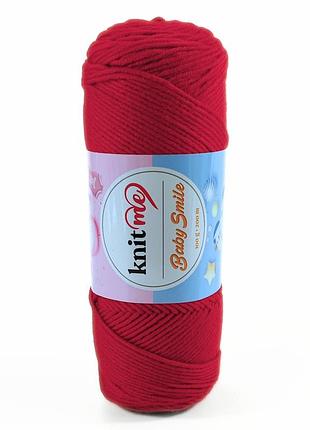 Пряжа baby smile/беби смайл, красный kns041, knit me