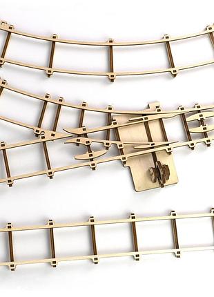 Деревянный конструктор "rails set" time for machine , 196 дет