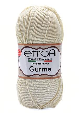 Пряжа gurme/гурмэ,кремовый 70148, etrofil