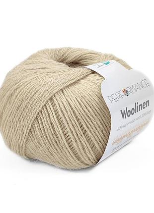 Пряжа woolinen/вулінен, сливочный 215, performance
