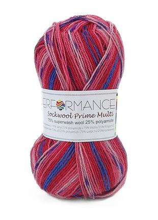 Пряжа sockwool prime multi/соквул прайм мульти, мультиколор 17520, performance