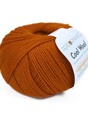 Пряжа cool wool/кул вул, терракотовый 198, performance