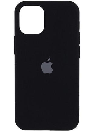 Чехол silicone case full protective (aa) для apple iphone 14 plus (6.7") черный / black