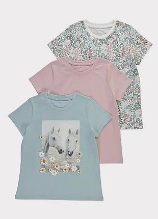 Набор футболок 3 шт. для девочки george великобритания футболка лето