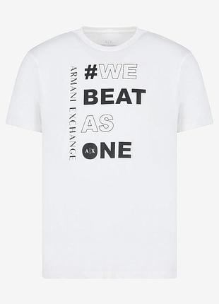 Чоловіча футболка armani exchange “we beat as one” (regular fit) розмір xxl