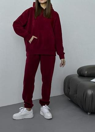 Теплый флисовый спортивный костюм