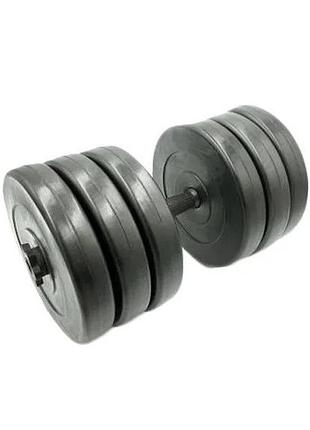 Гантель наборная композитная в пластиковой оболочке rock pro 30,5 кг