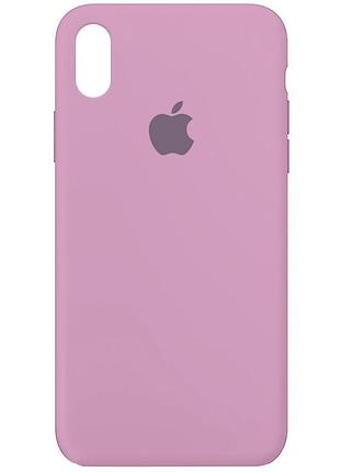Чехол silicone case full protective (aa) для apple iphone xs max (6.5") лиловый / lilac pride