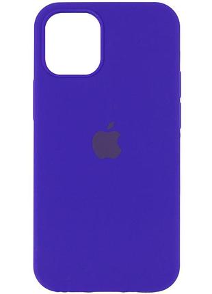 Чехол silicone case full protective (aa) для apple iphone 12 pro max (6.7") фиолетовый / ultra violet