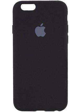 Чехол silicone case full protective (aa) для apple iphone 6/6s (4.7") черный / black