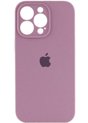 Чехол silicone case full camera protective (aa) для apple iphone 15 pro max (6.7") лиловый / lilac pride