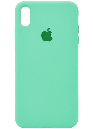 Чехол silicone case full protective (aa) для apple iphone xs max (6.5") зеленый / spearmint